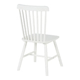 Scaun din lemn de cauciuc Melia, Lemn, Alb, 45x51x87 cm