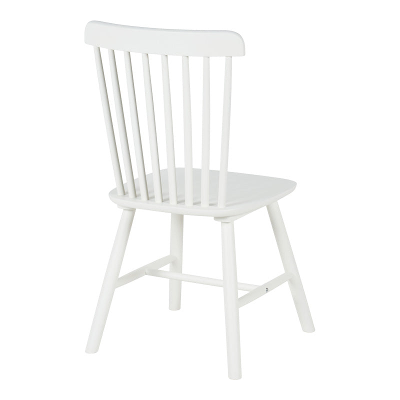 Scaun din lemn de cauciuc Melia, Alb, Lemn, 45x51x87 cm, imagine suplimentara
