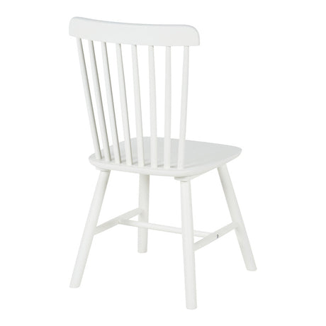 Scaun din lemn de cauciuc Melia, Lemn, Alb, 45x51x87 cm