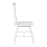 Scaun din lemn de cauciuc Melia, Lemn, Alb, 45x51x87 cm
