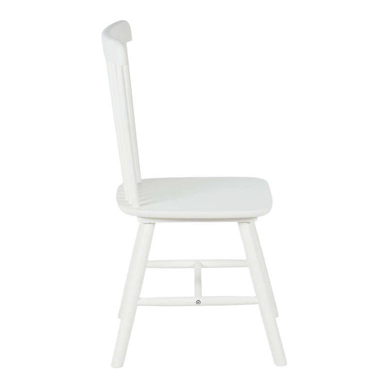 Scaun din lemn de cauciuc Melia, Alb, Lemn, 45x51x87 cm, detaliu produs
