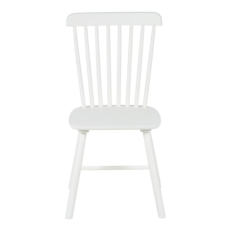 Scaun din lemn de cauciuc Melia, Lemn, Alb, 45x51x87 cm
