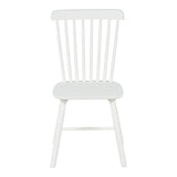 Scaun din lemn de cauciuc Melia, Lemn, Alb, 45x51x87 cm