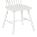 Scaun din lemn de cauciuc Melia, Lemn, Alb, 45x51x87 cm