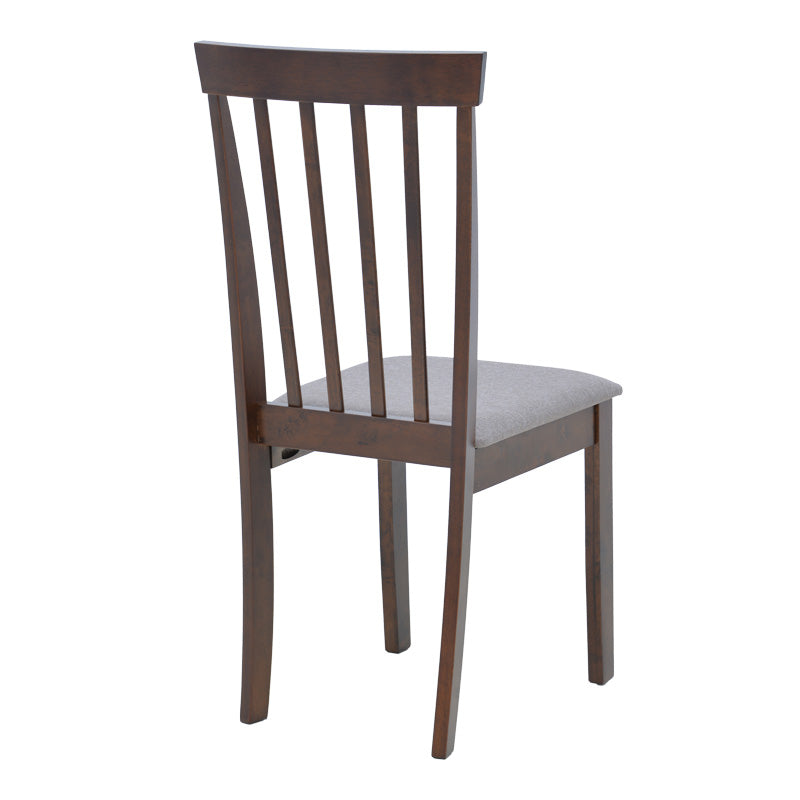 Scaun din lemn Houston, rubberwood, finisaj, Alb - Nuc, 40x49x94 cm - Nuc