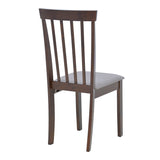 Scaun din lemn Houston, rubberwood, finisaj, Alb - Nuc, 40x49x94 cm - Nuc