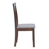 Scaun din lemn Houston, rubberwood, finisaj, Alb - Nuc, 40x49x94 cm - Nuc
