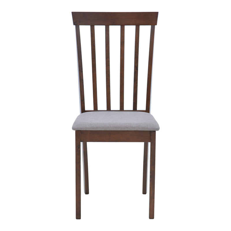 Scaun din lemn Houston, rubberwood, finisaj, Alb - Nuc, 40x49x94 cm - Nuc