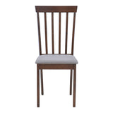 Scaun din lemn Houston, rubberwood, finisaj, Alb - Nuc, 40x49x94 cm - Nuc