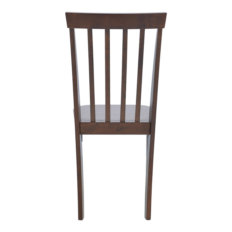 Scaun din lemn Houston, rubberwood, finisaj, Alb - Nuc, 40x49x94 cm - Nuc