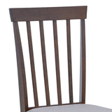 Scaun din lemn Houston, rubberwood, finisaj, Alb - Nuc, 40x49x94 cm - Nuc
