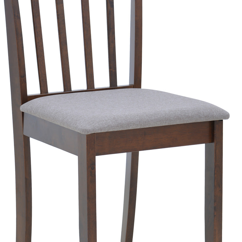 Scaun din lemn Houston, rubberwood, finisaj, Alb - Nuc, 40x49x94 cm - Nuc