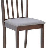 Scaun din lemn Houston, rubberwood, finisaj, Alb - Nuc, 40x49x94 cm - Nuc