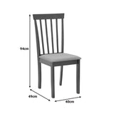 Scaun din lemn Houston, rubberwood, finisaj, Alb - Nuc, 40x49x94 cm - Nuc