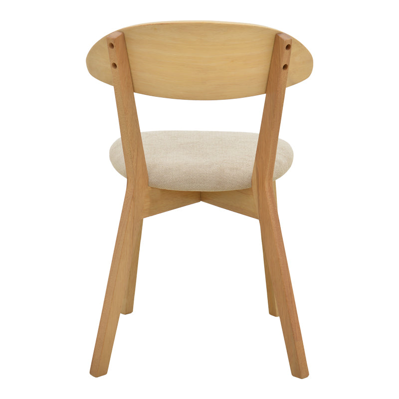 Scaun din lemn masiv Canon, cu tapițerie gri-bej, rubberwood, 43x43x79 cm, foto produs 6