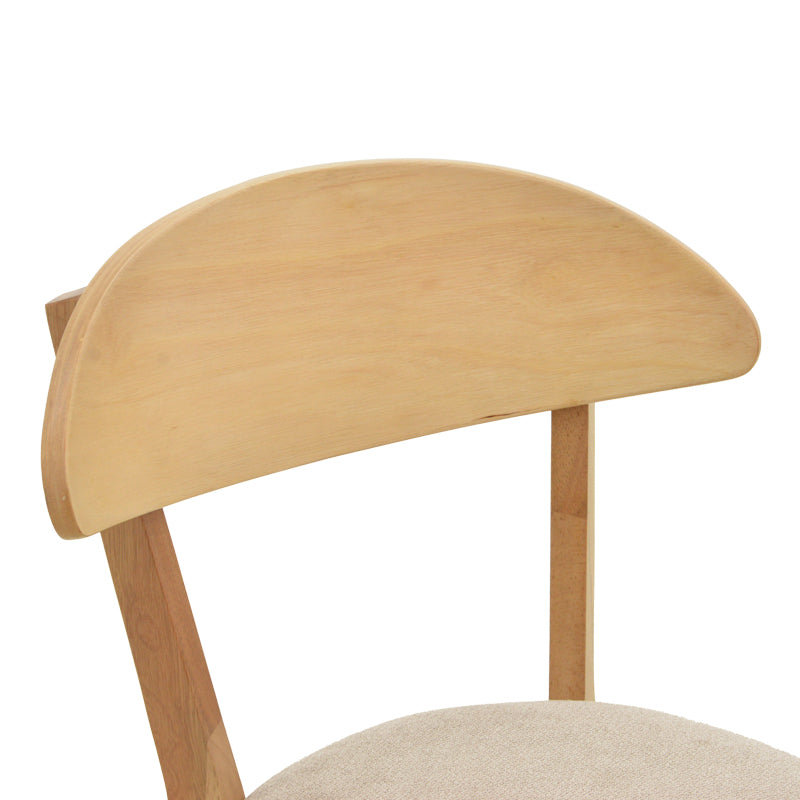 Scaun din lemn masiv Canon, cu tapițerie gri-bej, rubberwood, 43x43x79 cm, foto produs 7