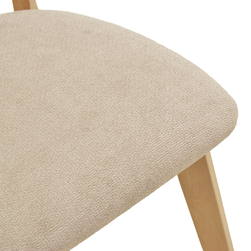 Scaun din lemn masiv Canon, cu tapițerie gri-bej, rubberwood, 43x43x79 cm, foto produs 8