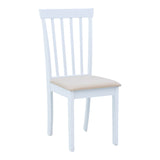 Scaun din lemn Houston, rubberwood, finisaj, Alb - Nuc, 40x49x94 cm - Alb