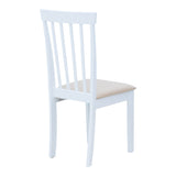Scaun din lemn Houston, rubberwood, finisaj, Alb - Nuc, 40x49x94 cm - Alb