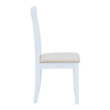Scaun din lemn Houston, rubberwood, finisaj, Alb - Nuc, 40x49x94 cm - Alb