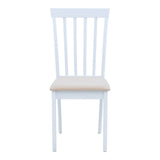 Scaun din lemn Houston, rubberwood, finisaj, Alb - Nuc, 40x49x94 cm - Alb