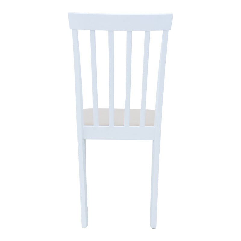 Scaun din lemn Houston, rubberwood, finisaj, Alb - Nuc, 40x49x94 cm - Alb