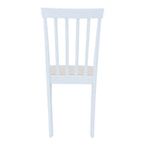 Scaun din lemn Houston, rubberwood, finisaj, Alb - Nuc, 40x49x94 cm - Alb