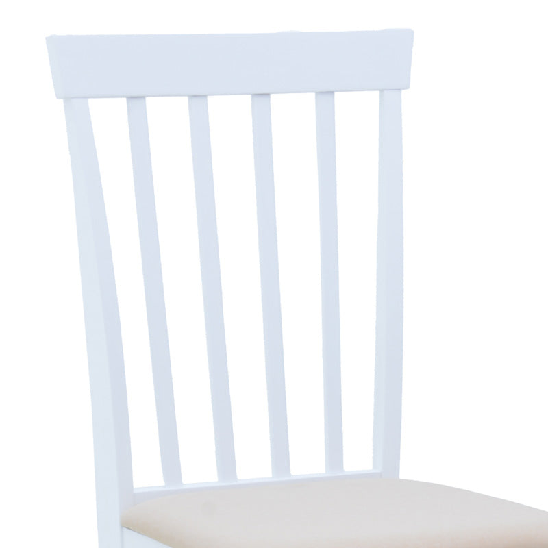 Scaun din lemn Houston, rubberwood, finisaj, Alb - Nuc, 40x49x94 cm - Alb