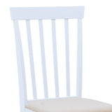 Scaun din lemn Houston, rubberwood, finisaj, Alb - Nuc, 40x49x94 cm - Alb