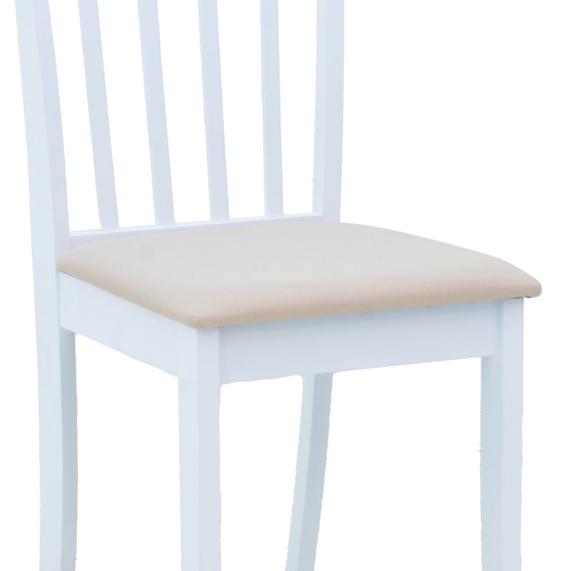 Scaun din lemn Houston, rubberwood, finisaj, Alb - Nuc, 40x49x94 cm - Alb