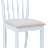 Scaun din lemn Houston, rubberwood, finisaj, Alb - Nuc, 40x49x94 cm - Alb