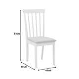 Scaun din lemn Houston, rubberwood, finisaj, Alb - Nuc, 40x49x94 cm - Alb