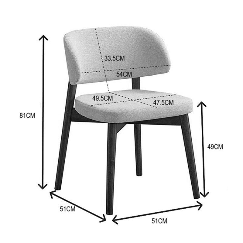 Scaun Siena, lemn de hevea si tapiterie, 48x50x81 cm - Nuc