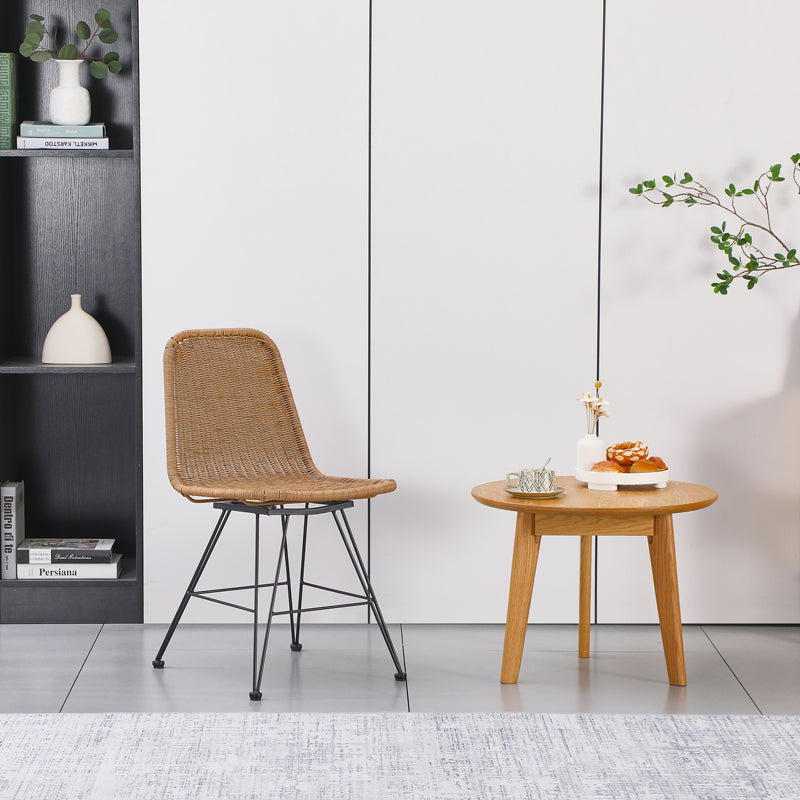 Scaun din ratan Pamela pe rattan, Natural, 44x58x82 cm, imagine suplimentara