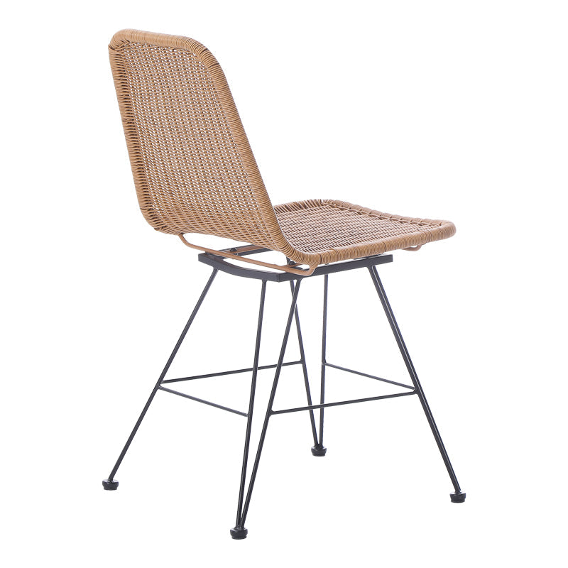 Scaun din ratan Pamela pe rattan, Natural, 44x58x82 cm