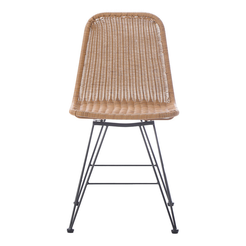 Scaun din ratan Pamela pe rattan, Natural, 44x58x82 cm