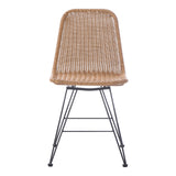 Scaun din ratan Pamela pe rattan, Natural, 44x58x82 cm