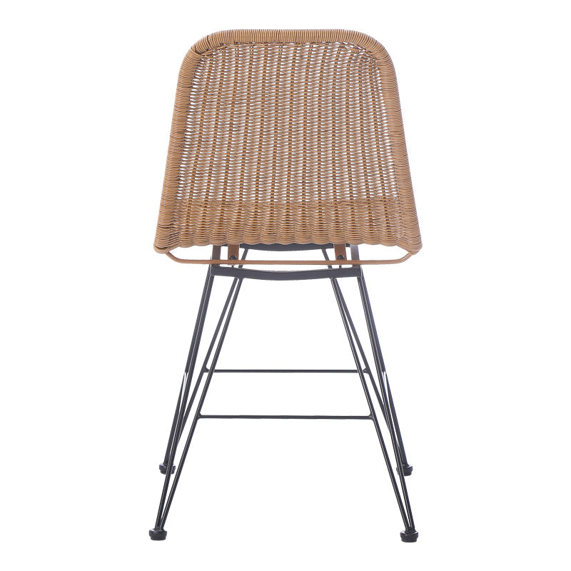 Scaun din ratan Pamela pe rattan, Natural, 44x58x82 cm