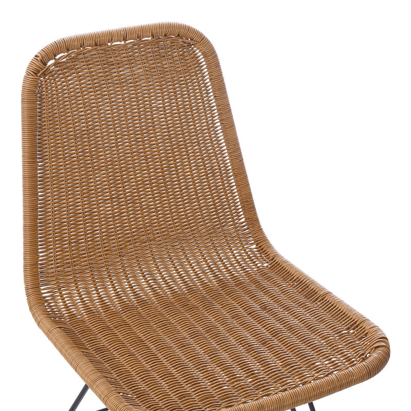 Scaun din ratan Pamela pe rattan, Natural, 44x58x82 cm
