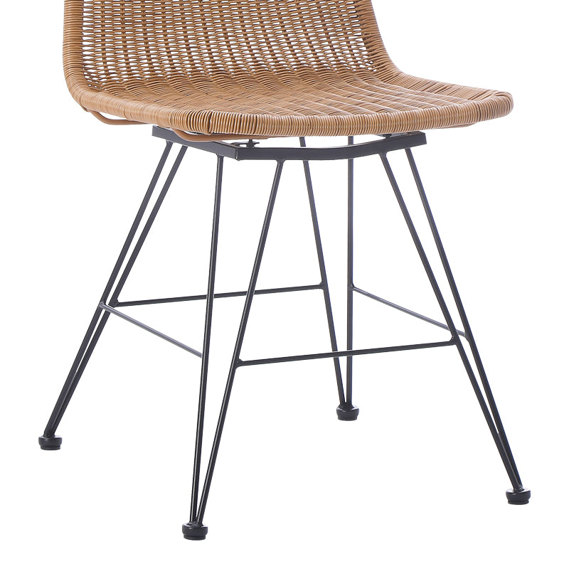 Scaun din ratan Pamela pe rattan, Natural, 44x58x82 cm