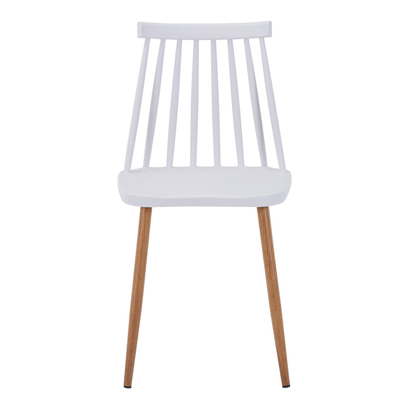 Scaun de sufragerie Aurora, Alb-Natural, polipropilena si metal, 42x50x77 cm - Alb-Natural