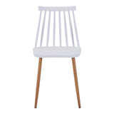 Scaun de sufragerie Aurora, Alb-Natural, polipropilena si metal, 42x50x77 cm - Alb-Natural
