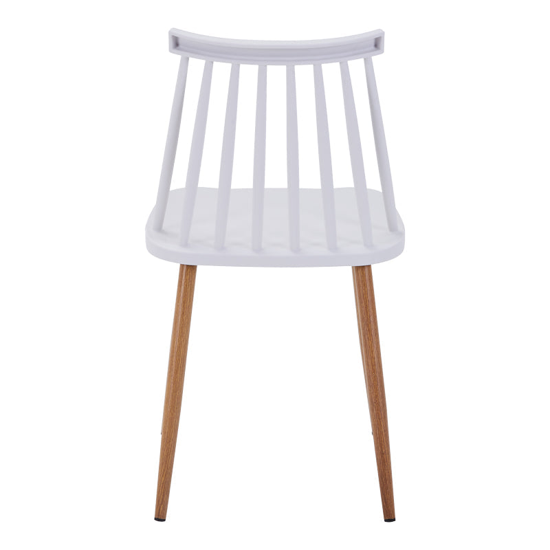 Scaun de sufragerie Aurora, Alb-Natural, polipropilena si metal, 42x50x77 cm - Alb-Natural