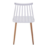 Scaun de sufragerie Aurora, Alb-Natural, polipropilena si metal, 42x50x77 cm - Alb-Natural