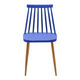 Scaun de sufragerie Aurora, Alb-Natural, polipropilena si metal, 42x50x77 cm - Blue-Natural