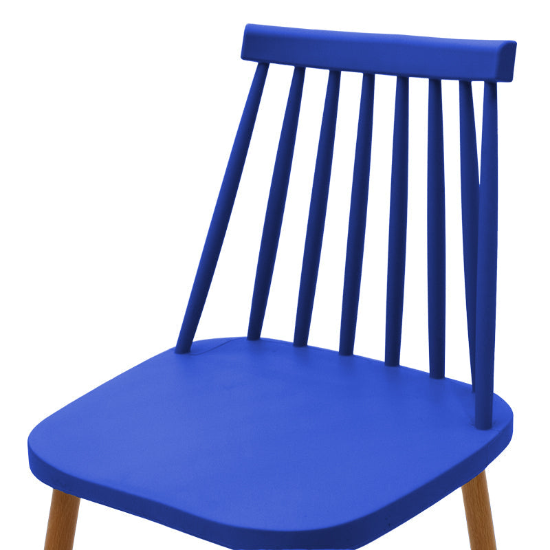 Scaun de sufragerie Aurora, Alb-Natural, polipropilena si metal, 42x50x77 cm - Blue-Natural