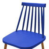 Scaun de sufragerie Aurora, Alb-Natural, polipropilena si metal, 42x50x77 cm - Blue-Natural