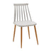 Scaun dining Aurora, Alb-Natural, polipropilena si metal, 42x50x77 cm - 270-000066