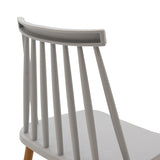 Scaun de sufragerie Aurora, Alb-Natural, polipropilena si metal, 42x50x77 cm - Gri-Natural