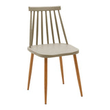 Scaun de sufragerie Aurora, Alb-Natural, polipropilena si metal, 42x50x77 cm - Scaun dining Aurora, Alb-Natural, polipropilena si metal, 42x50x77 cm - 270-000065